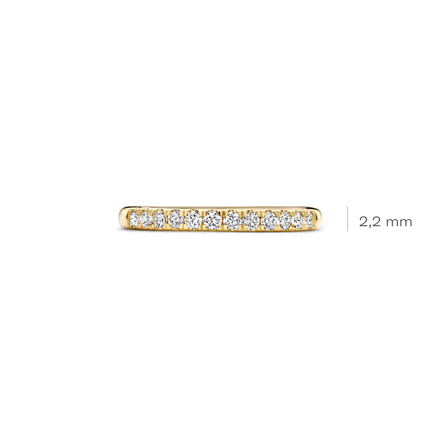 Ring Geelgoud 14k met lab grown diamant