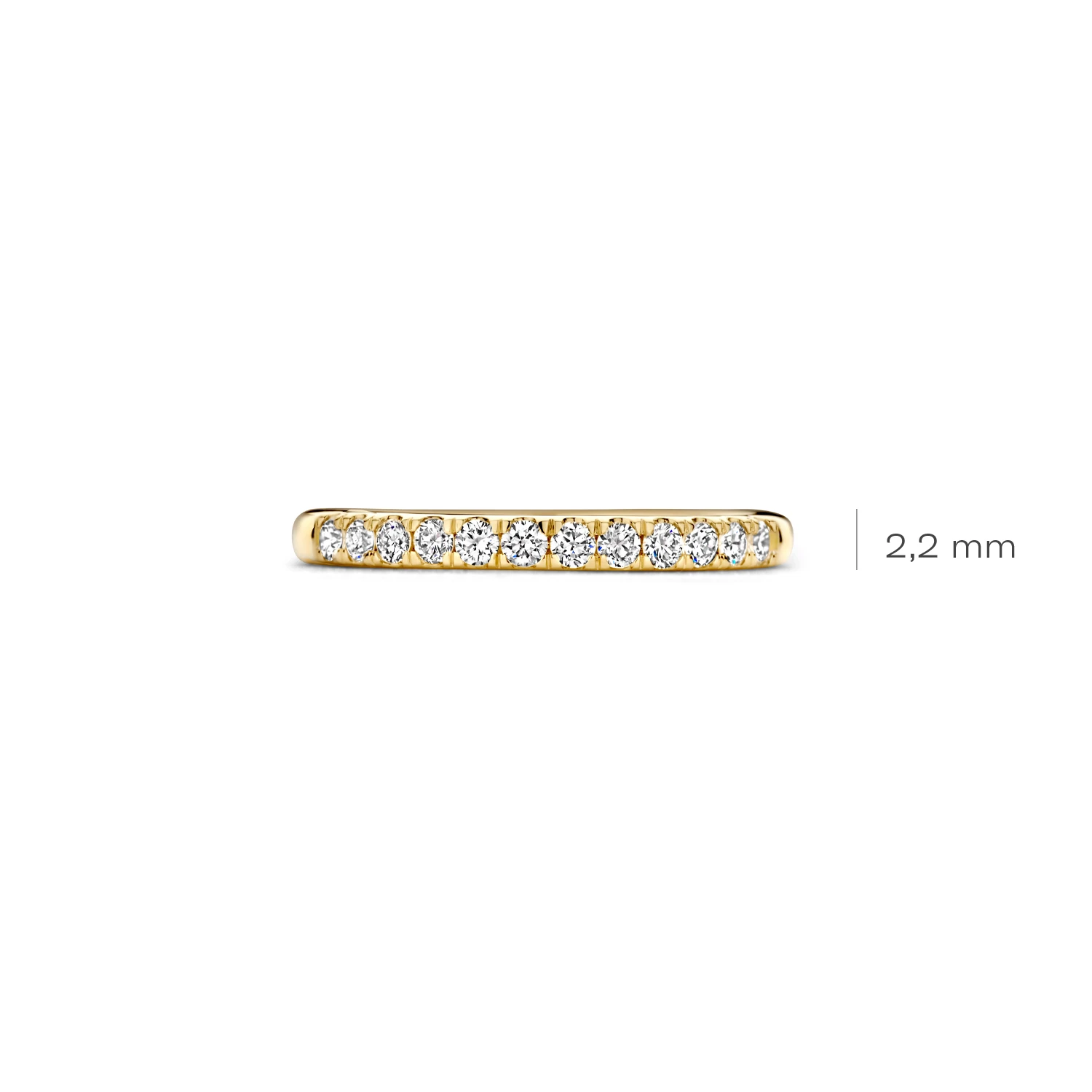 Ring Geelgoud 14k met lab grown diamant