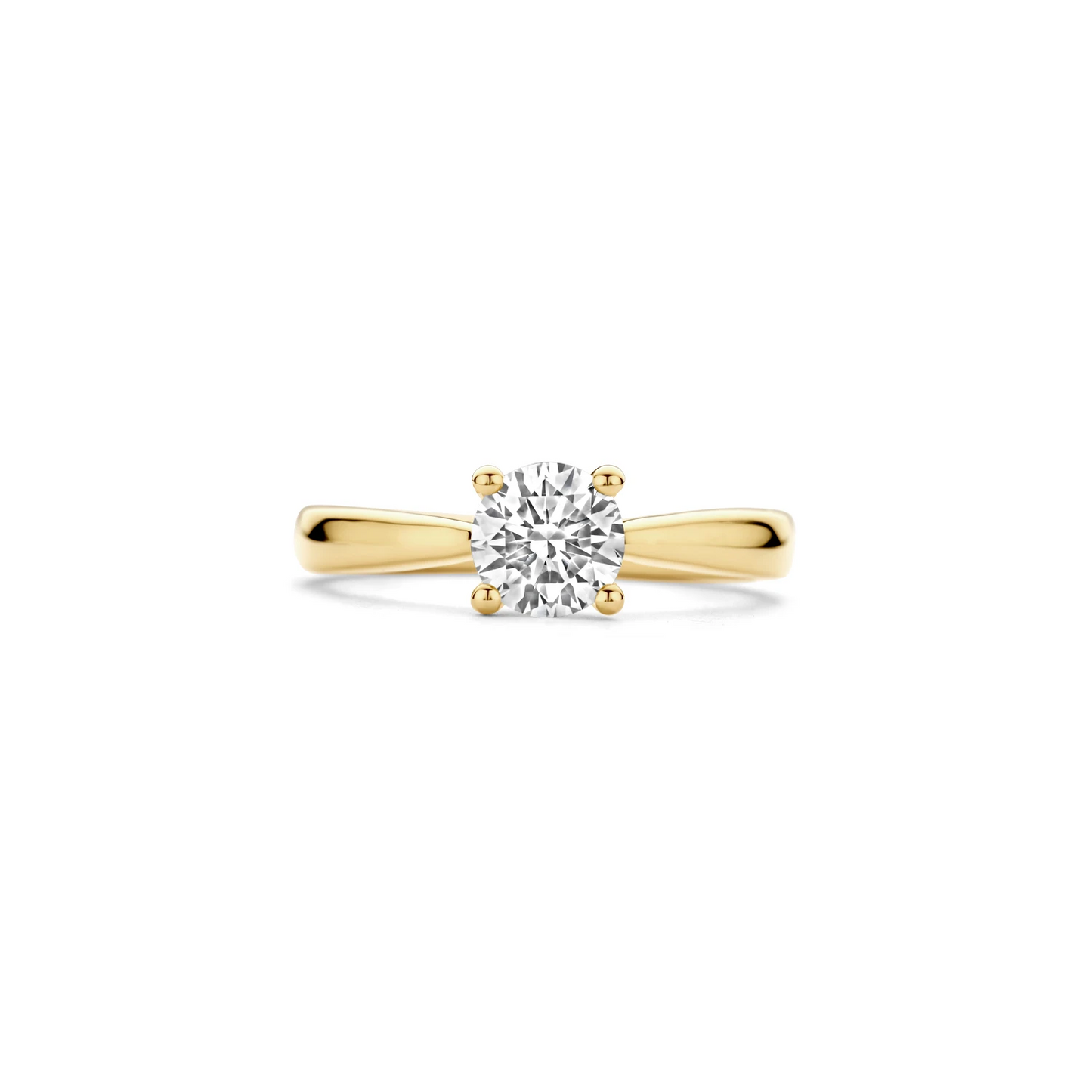Ring Geelgoud 14k met lab grown diamant