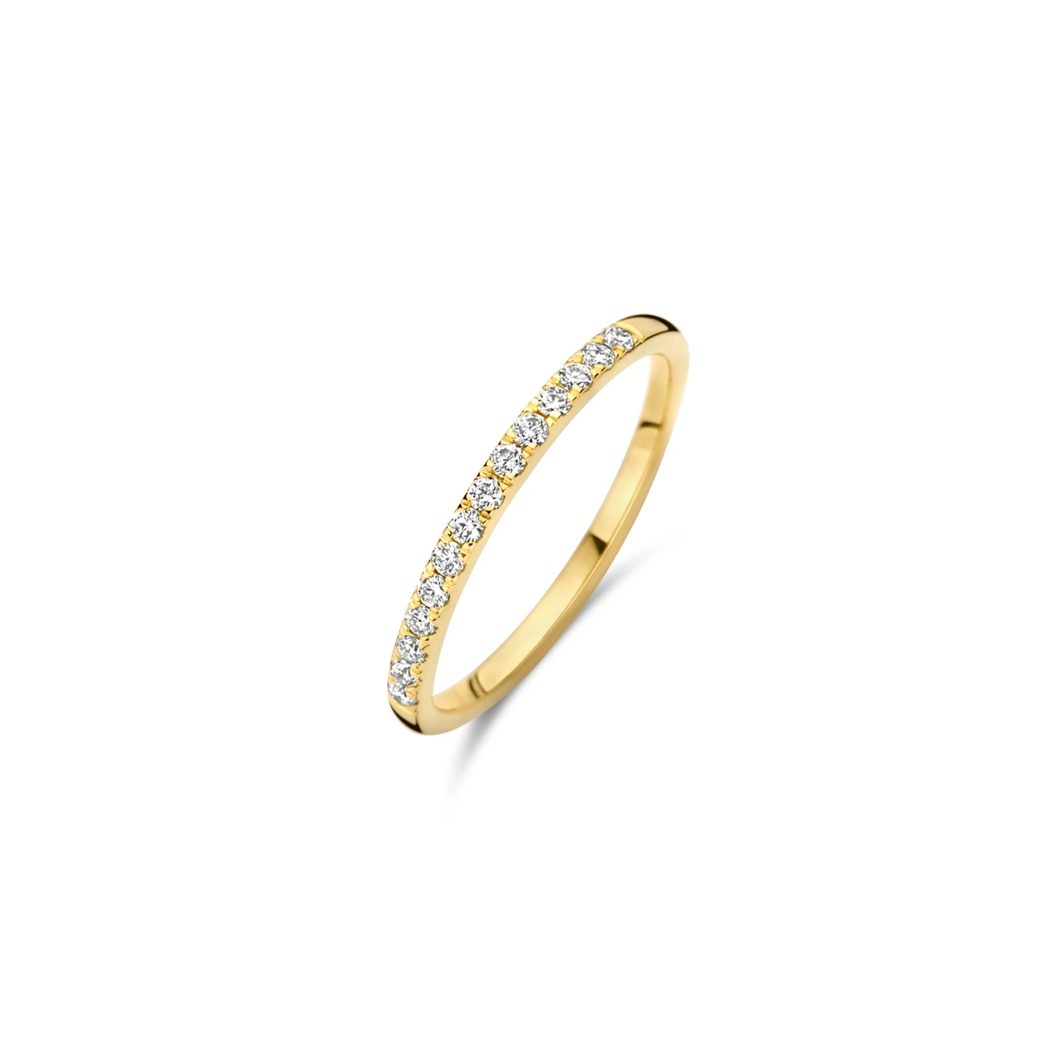 Ring Geelgoud 14k met lab grown diamant