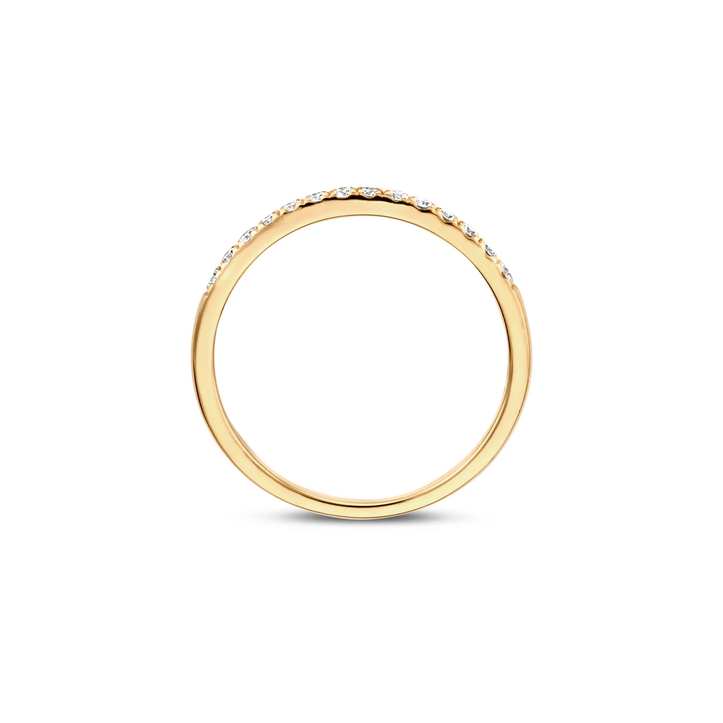 Ring Geelgoud 14k met lab grown diamant