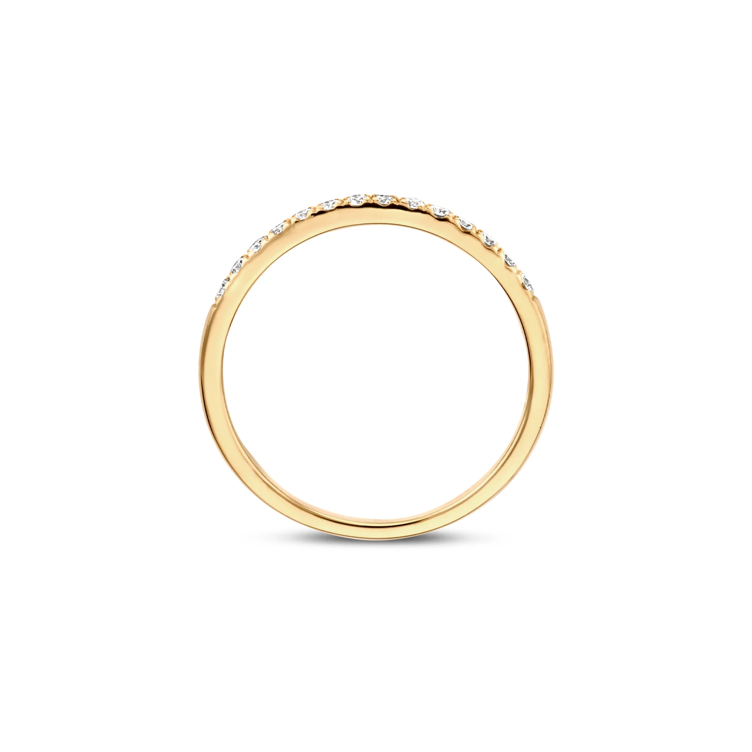 Ring Geelgoud 14k met lab grown diamant