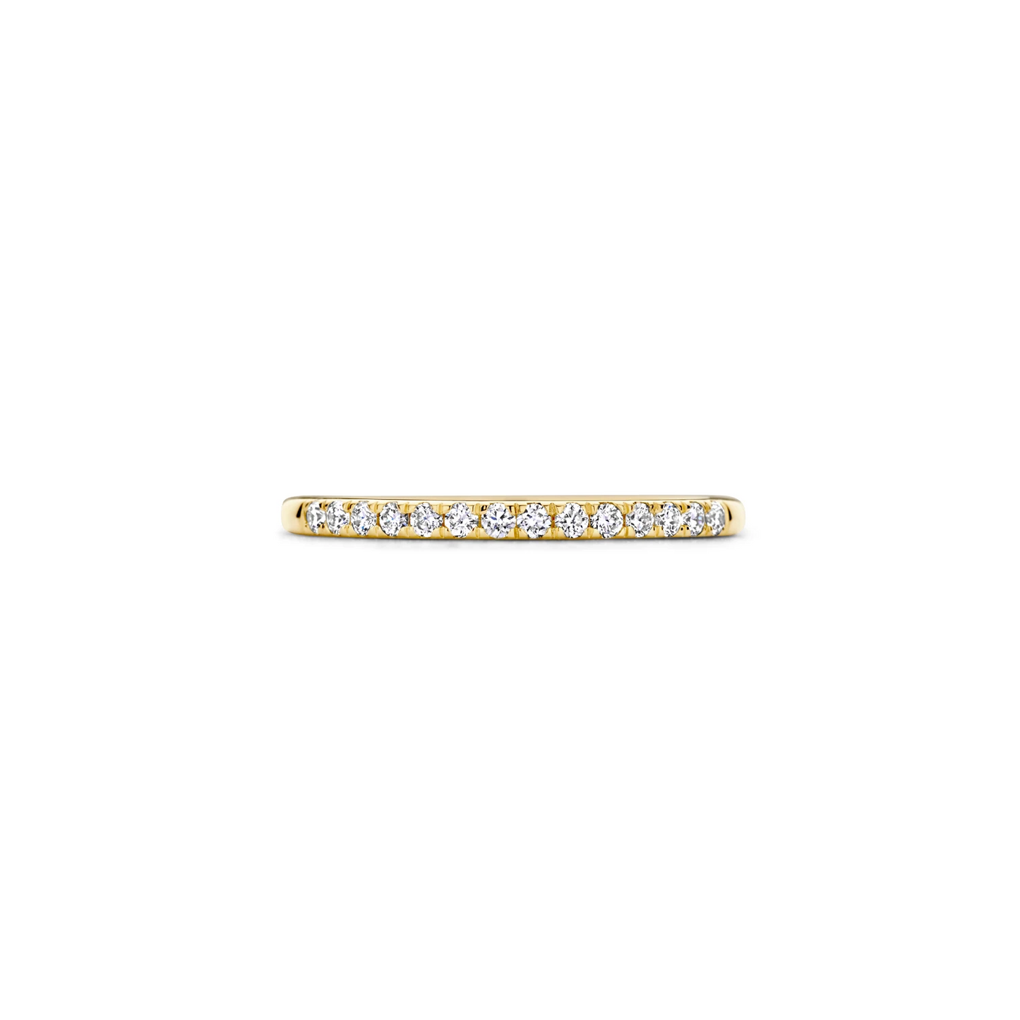 Ring Geelgoud 14k met lab grown diamant