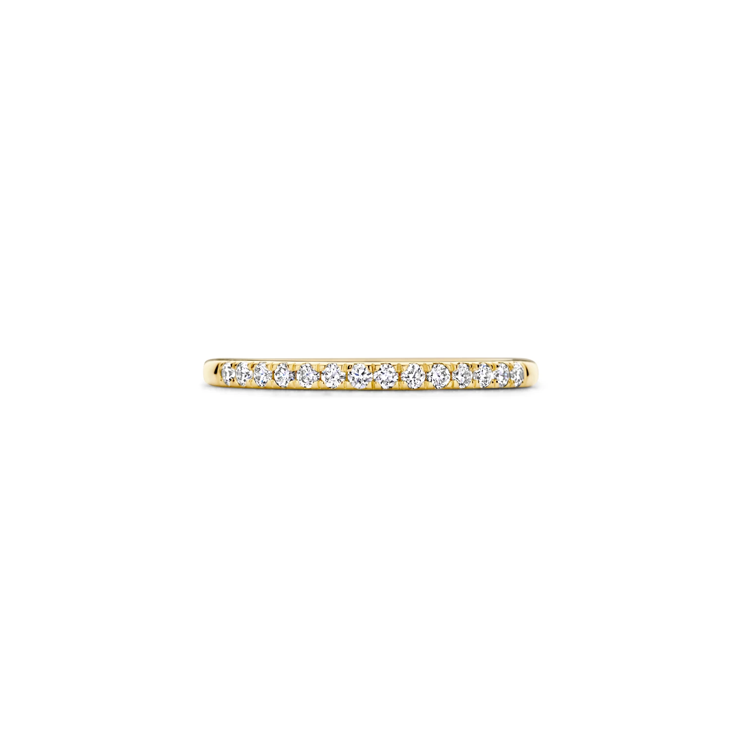 Ring Geelgoud 14k met lab grown diamant
