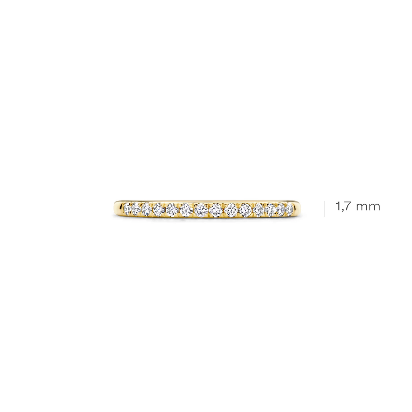 Ring Geelgoud 14k met lab grown diamant