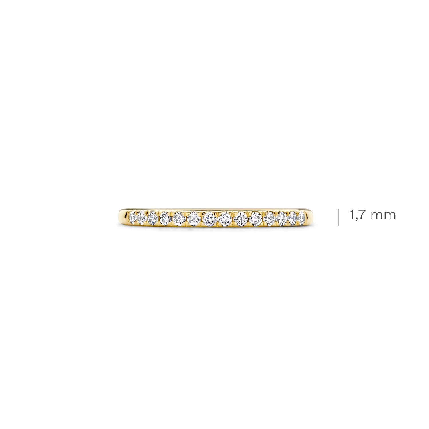 Ring Geelgoud 14k met lab grown diamant