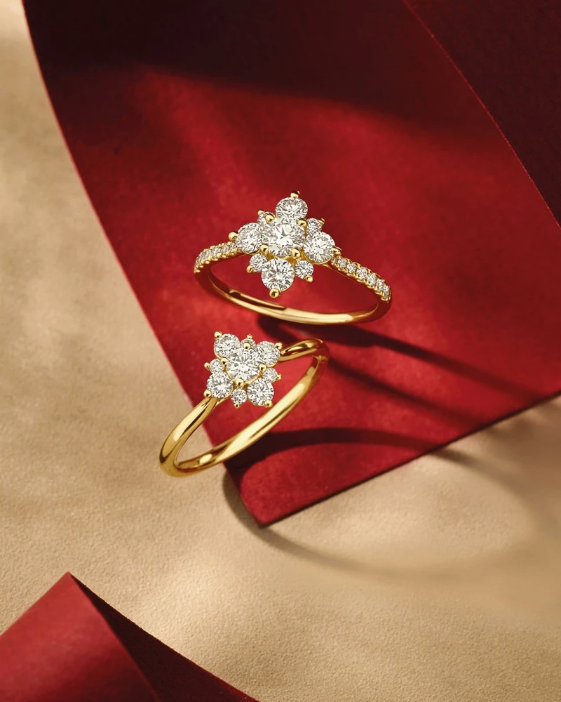 Ring geelgoud briljant 1.14 crt. Maat 56