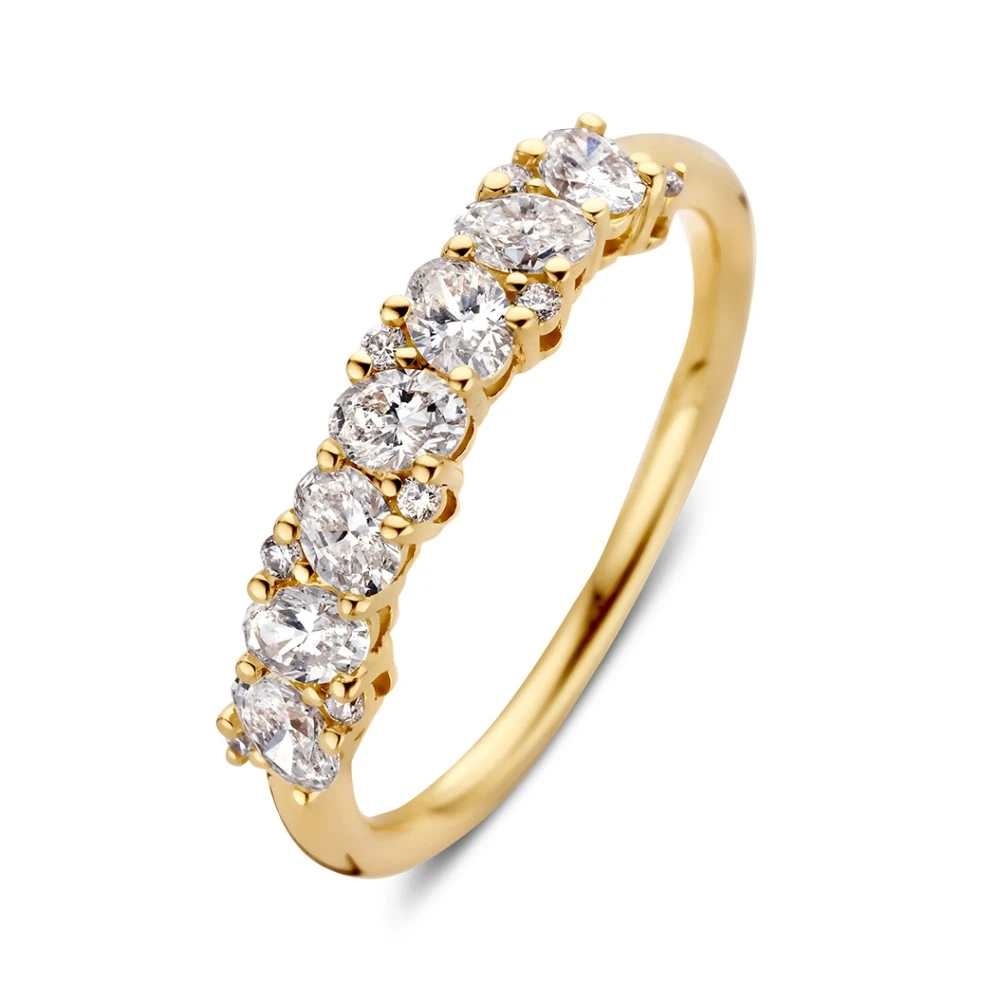Ring geelgoud Lab Grown briljant 0.74 crt. Maat 58