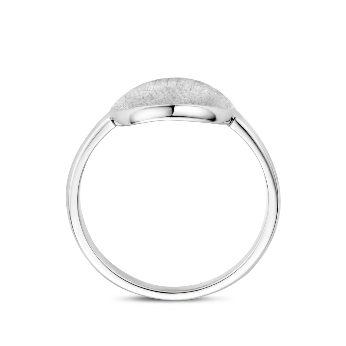 ring gescratcht zilver gerhodineerd