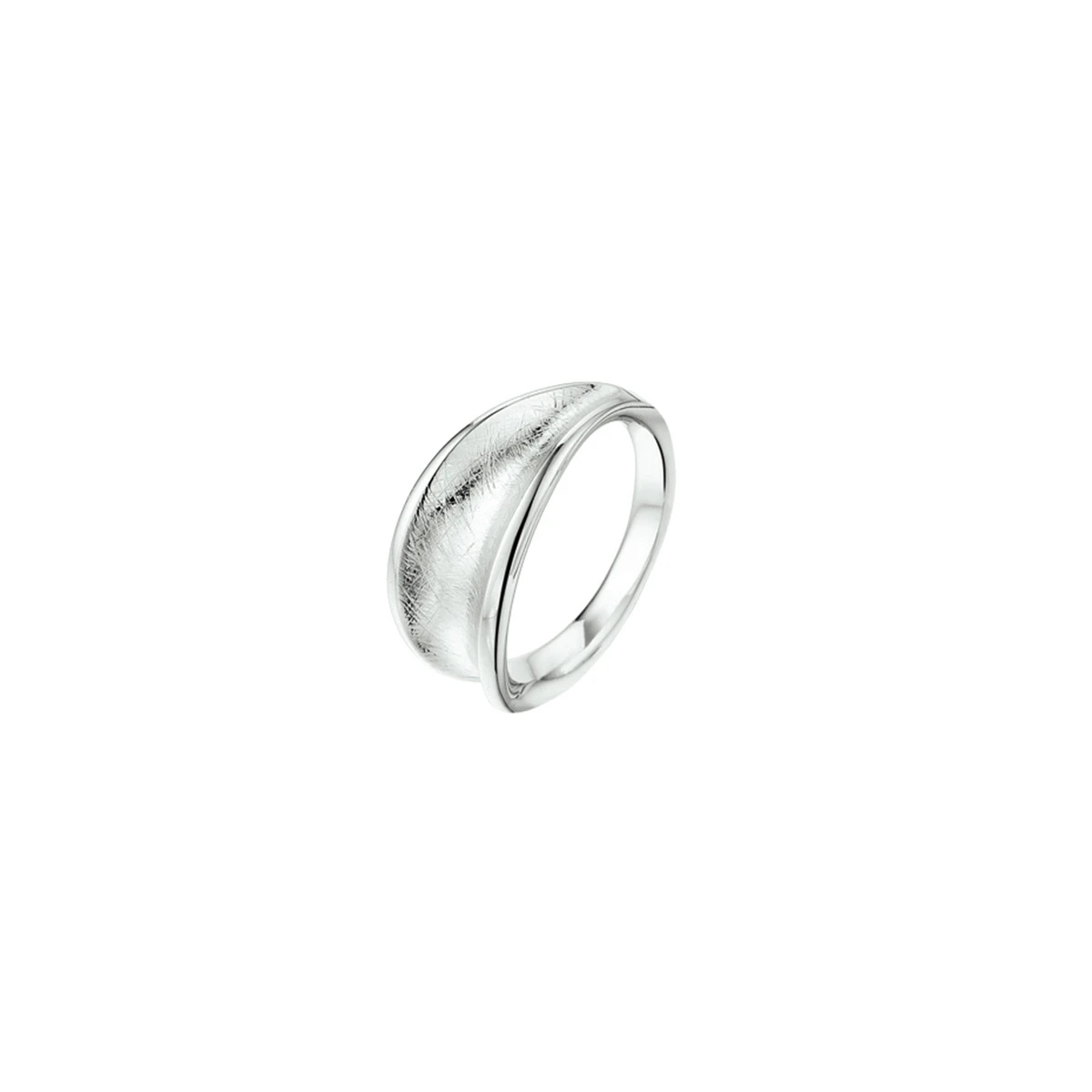 ring gescratcht zilver gerhodineerd