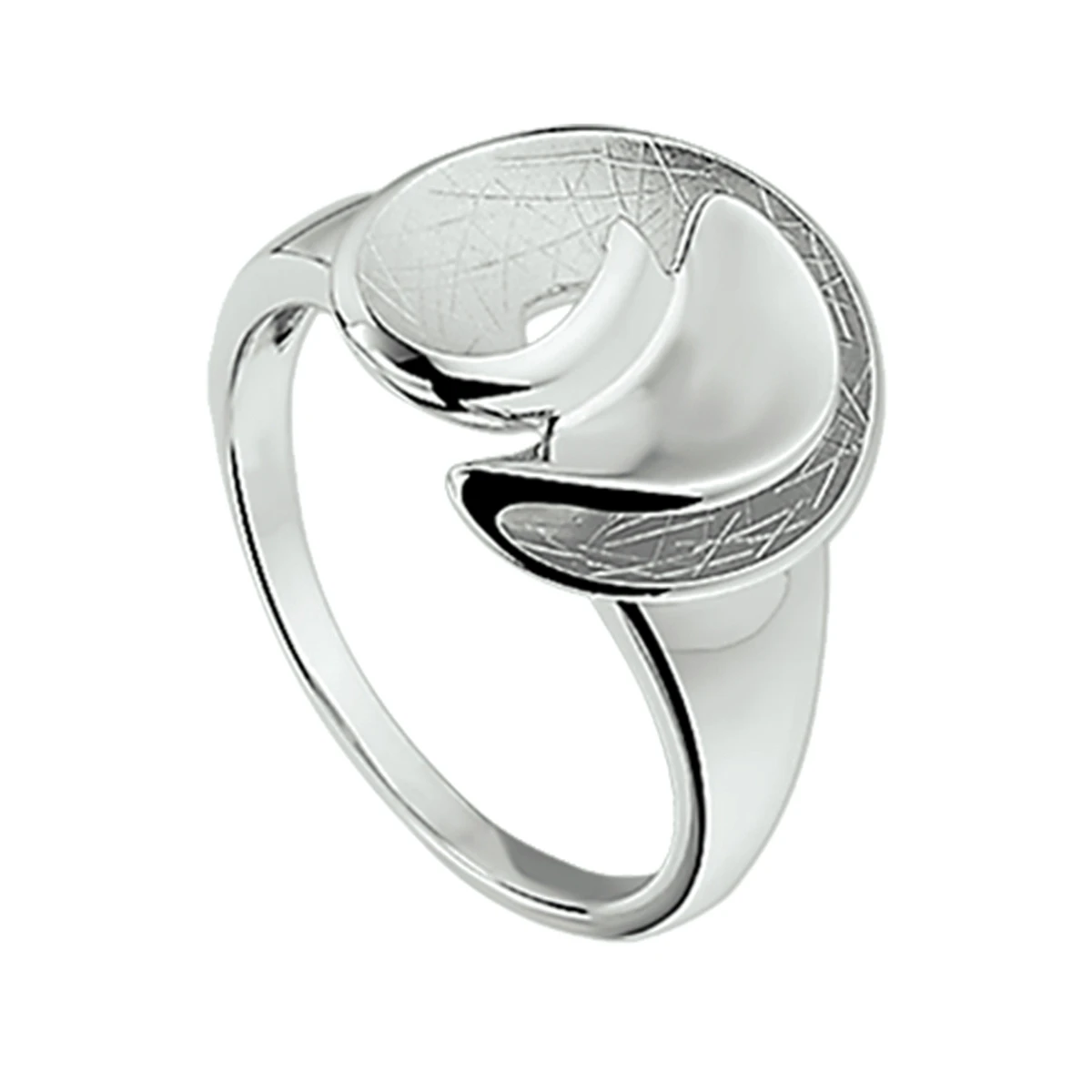 ring gescratcht zilver gerhodineerd