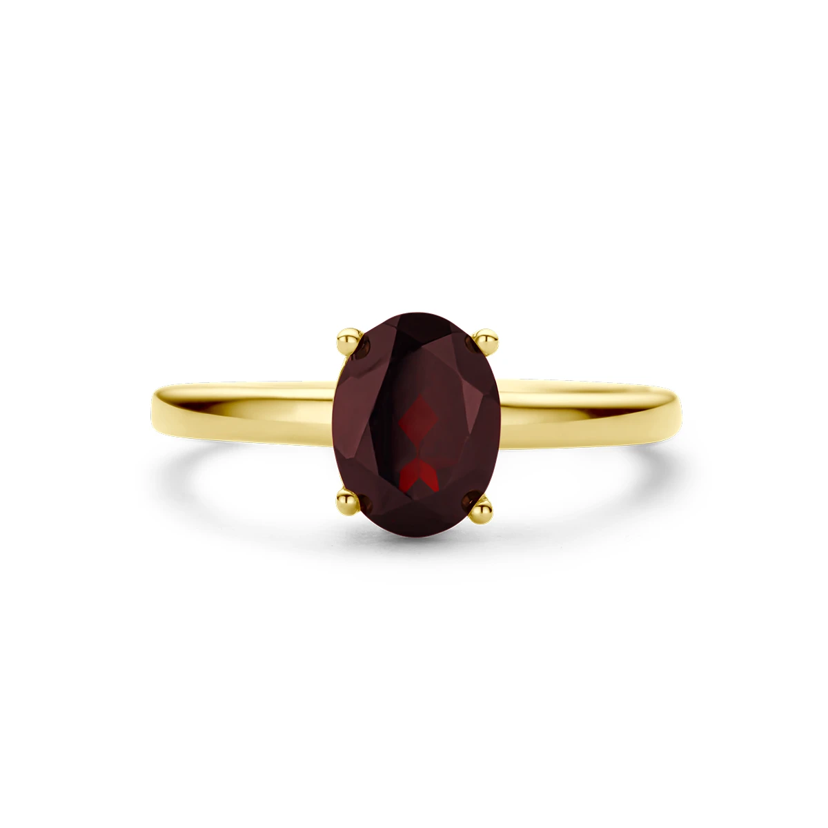 ring granaat 14K geelgoud