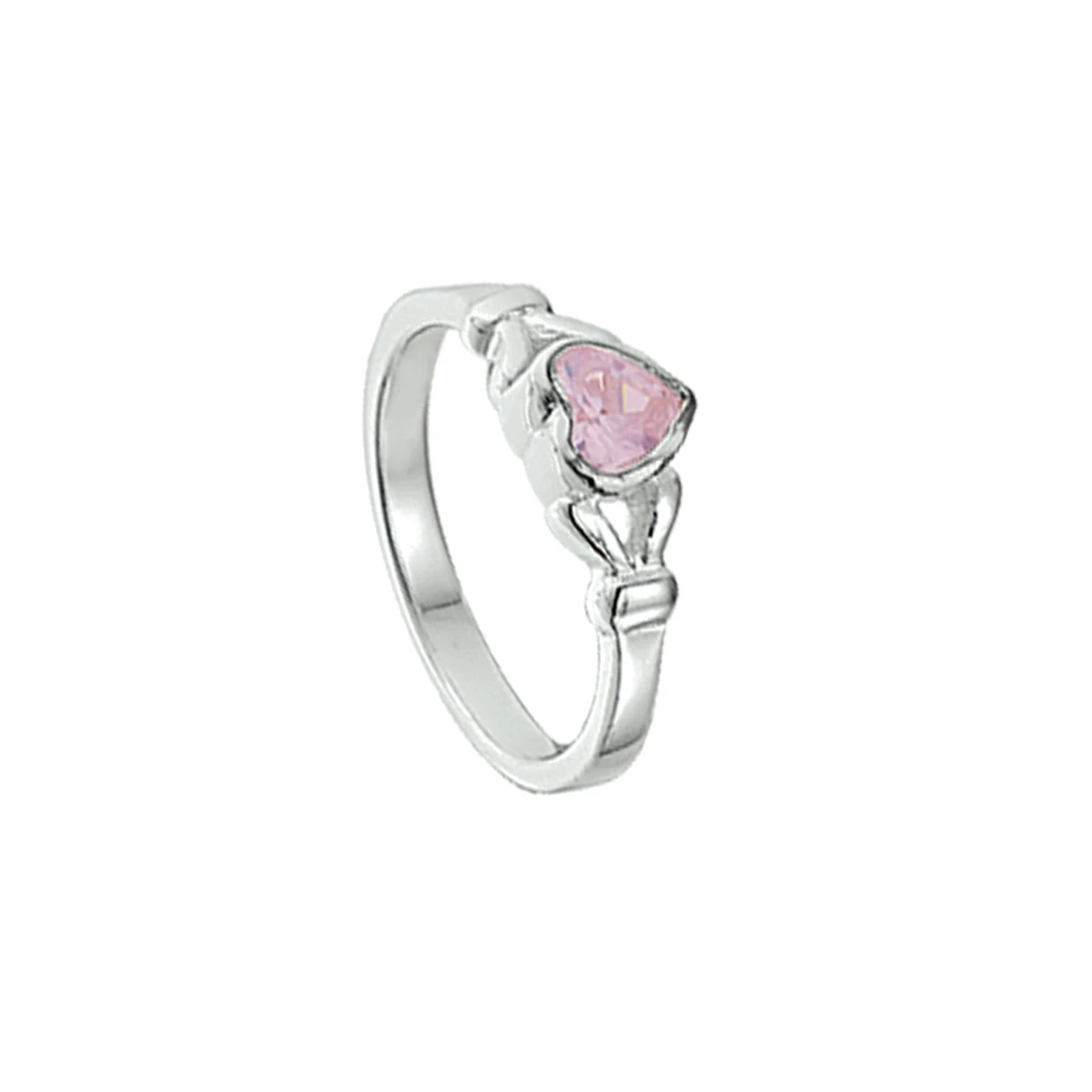 ring hart roze zirkonia zilver gerhodineerd