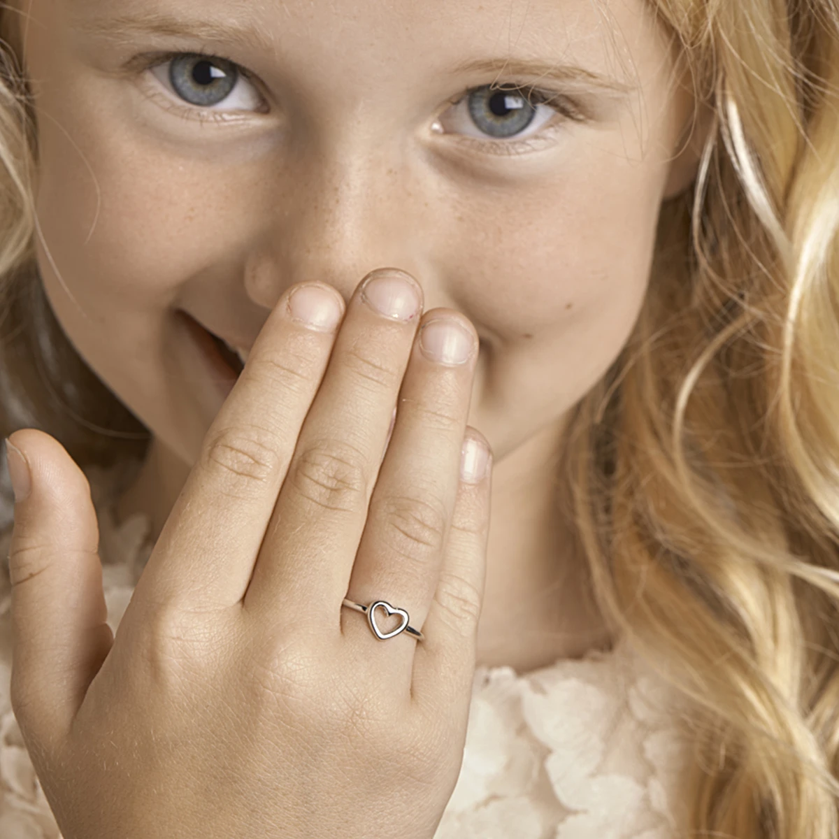ring hart zilver gerhodineerd