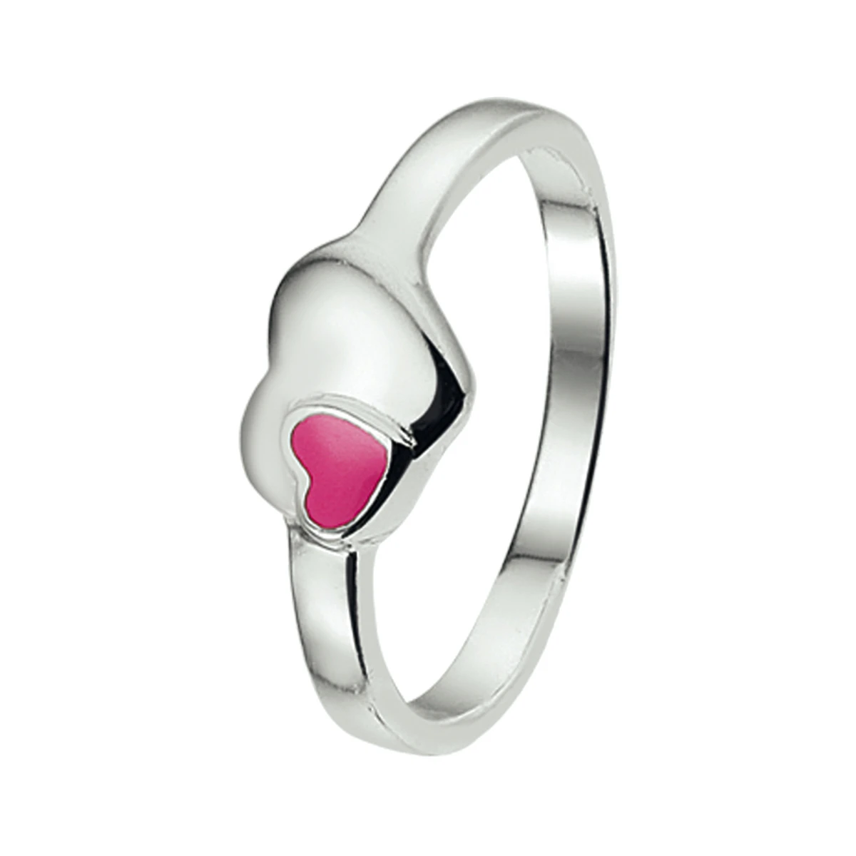 ring hart zilver gerhodineerd