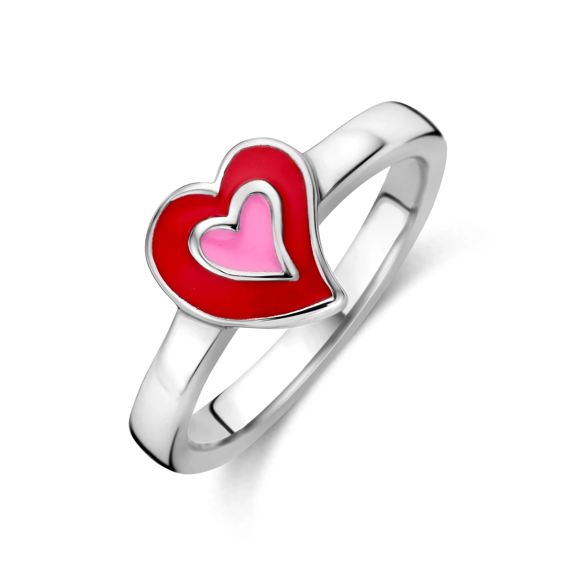 ring hart zilver gerhodineerd