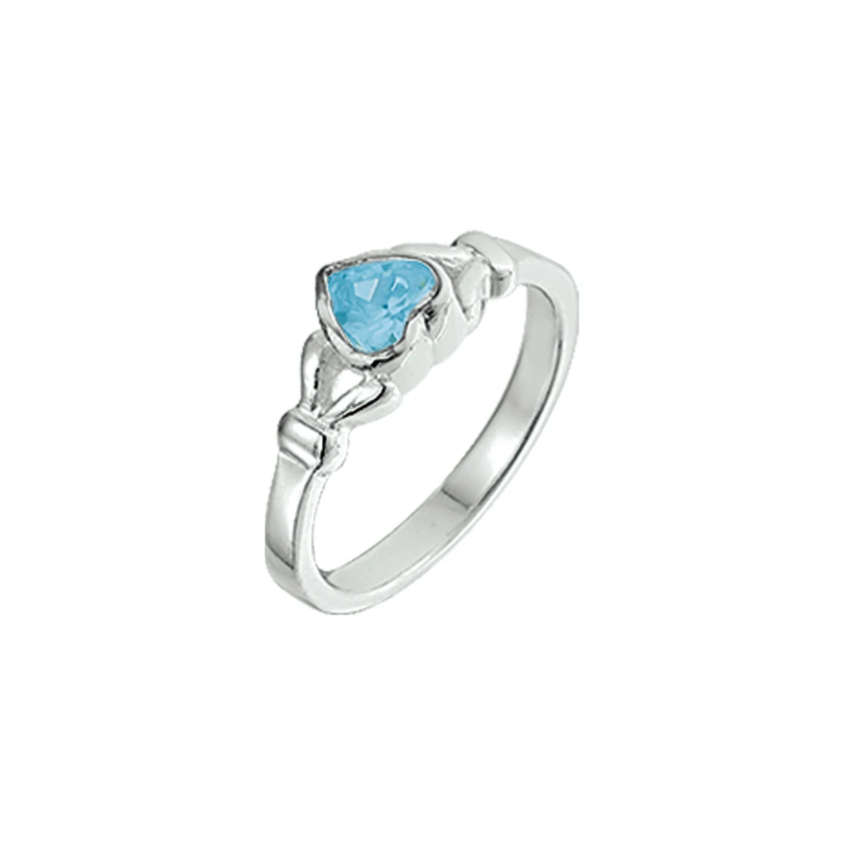 ring hart zirkonia zilver wit
