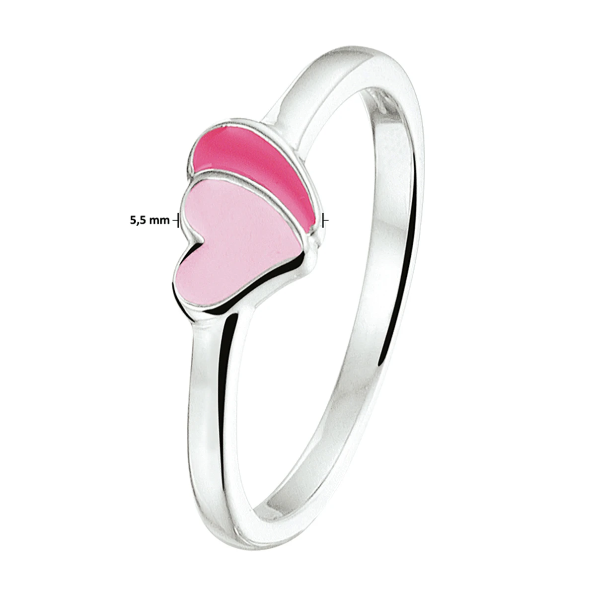 ring hartjes zilver gerhodineerd