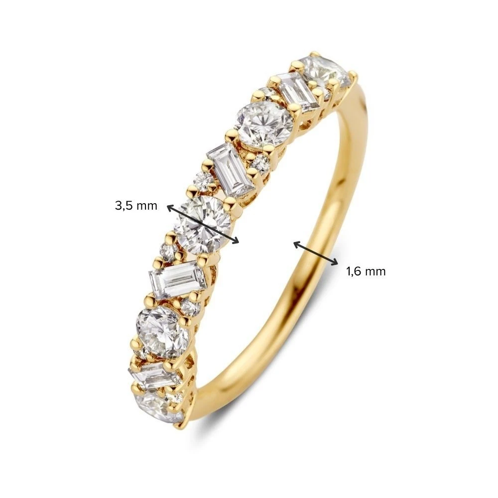Ring Julie 0,90 crt. geelgoud Maat 55