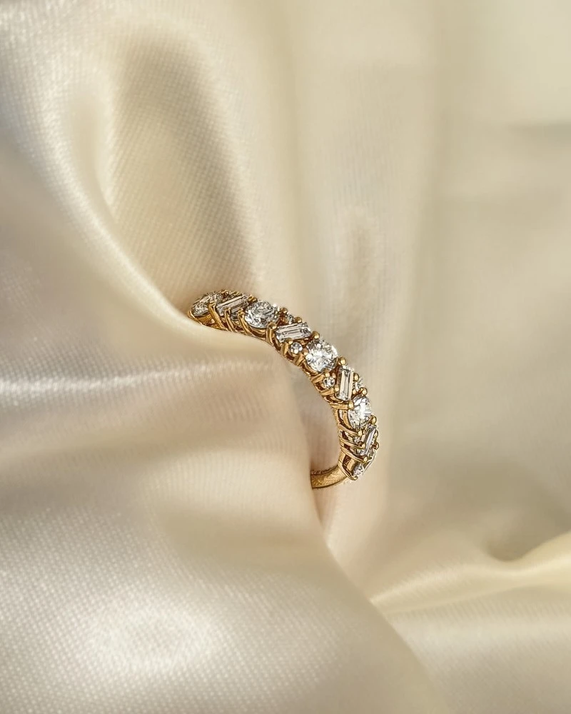 Ring Julie 0,90 crt. geelgoud Maat 55
