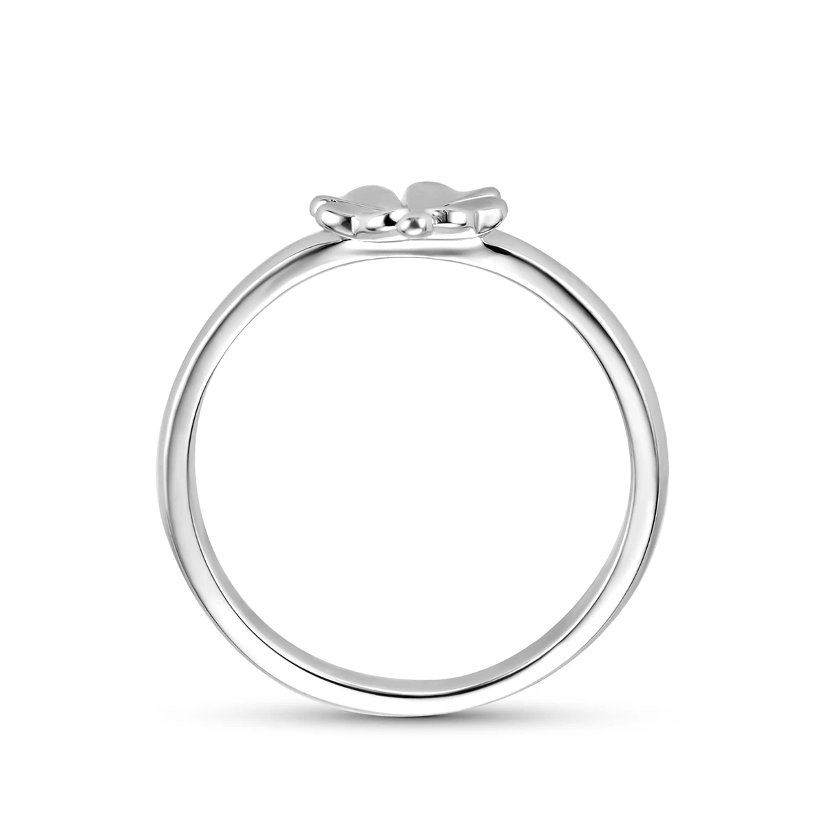 ring klaver zilver gerhodineerd