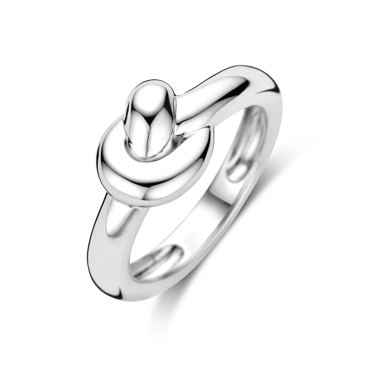 ring knoop zilver gerhodineerd