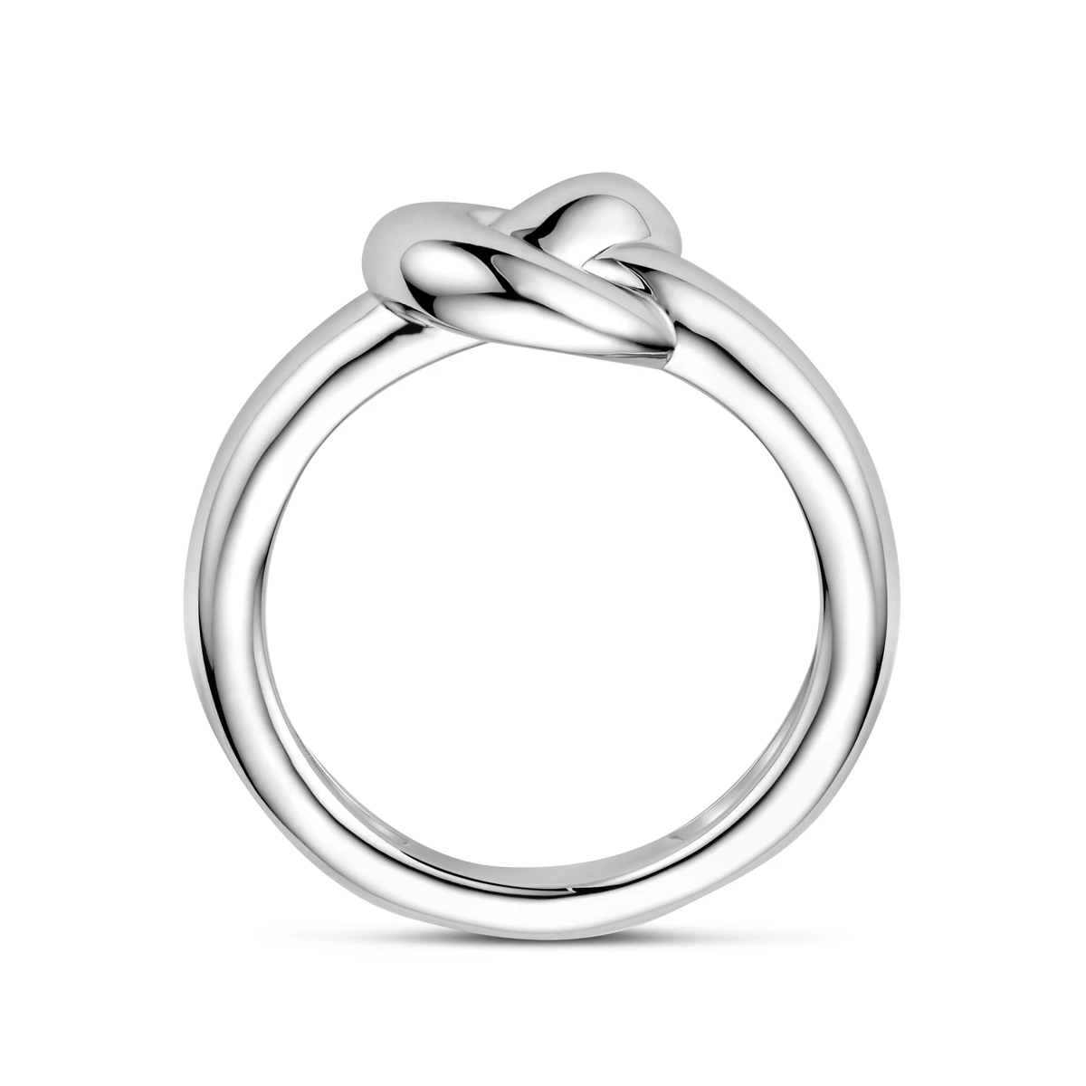 ring knoop zilver gerhodineerd