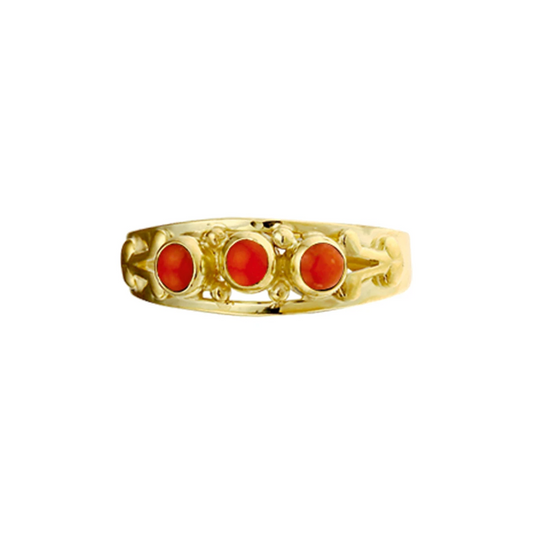 ring koraal 14K geelgoud