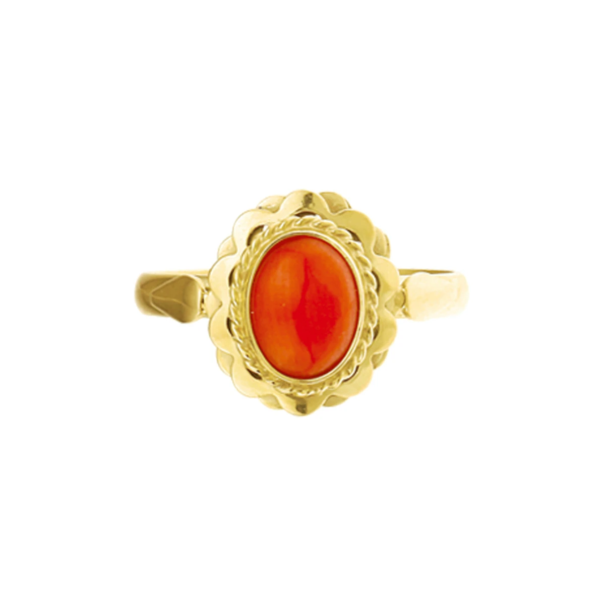ring koraal 14K geelgoud
