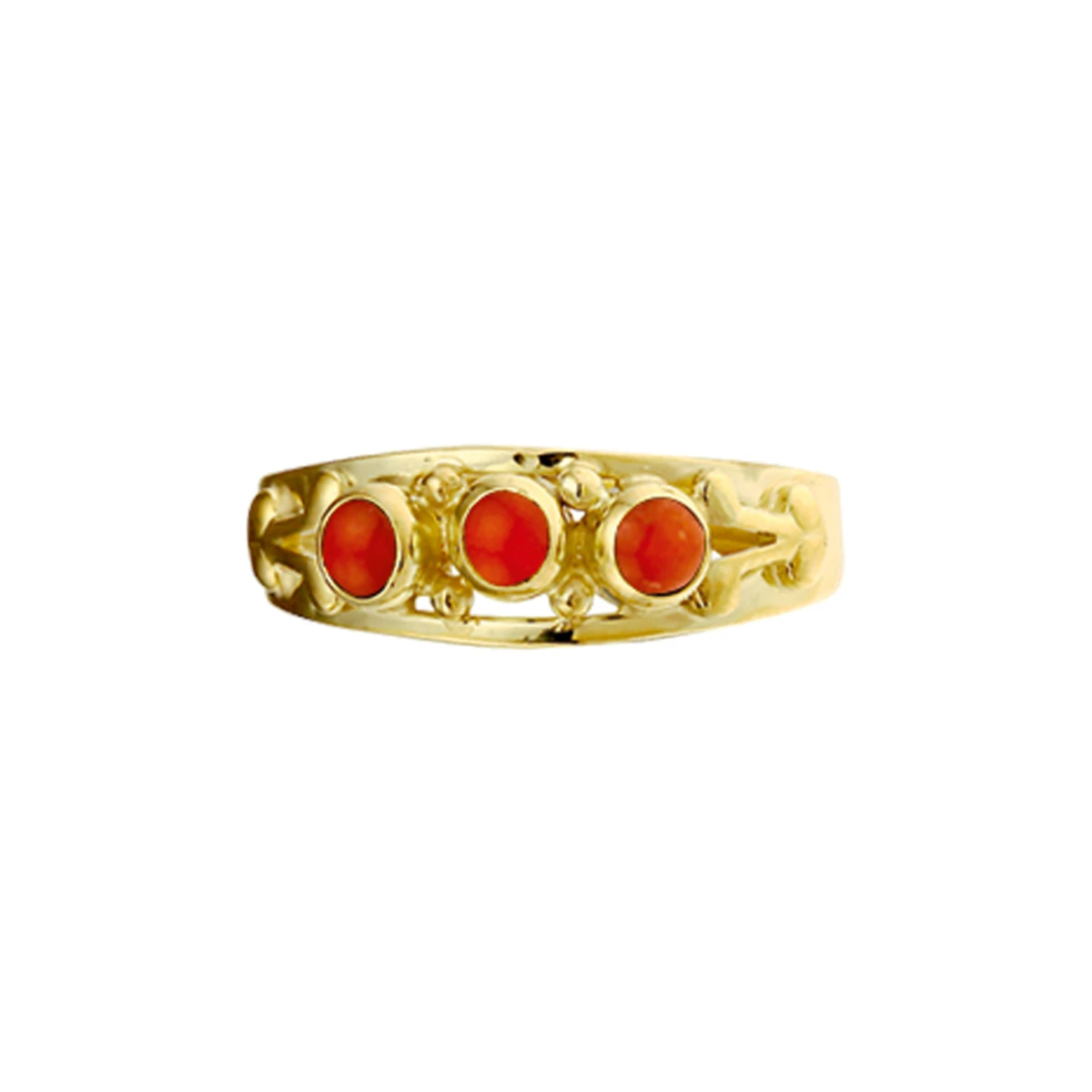 ring koraal 14K geelgoud