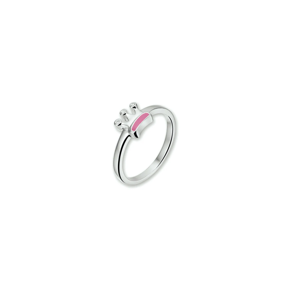 ring kroon emaille zilver gerhodineerd