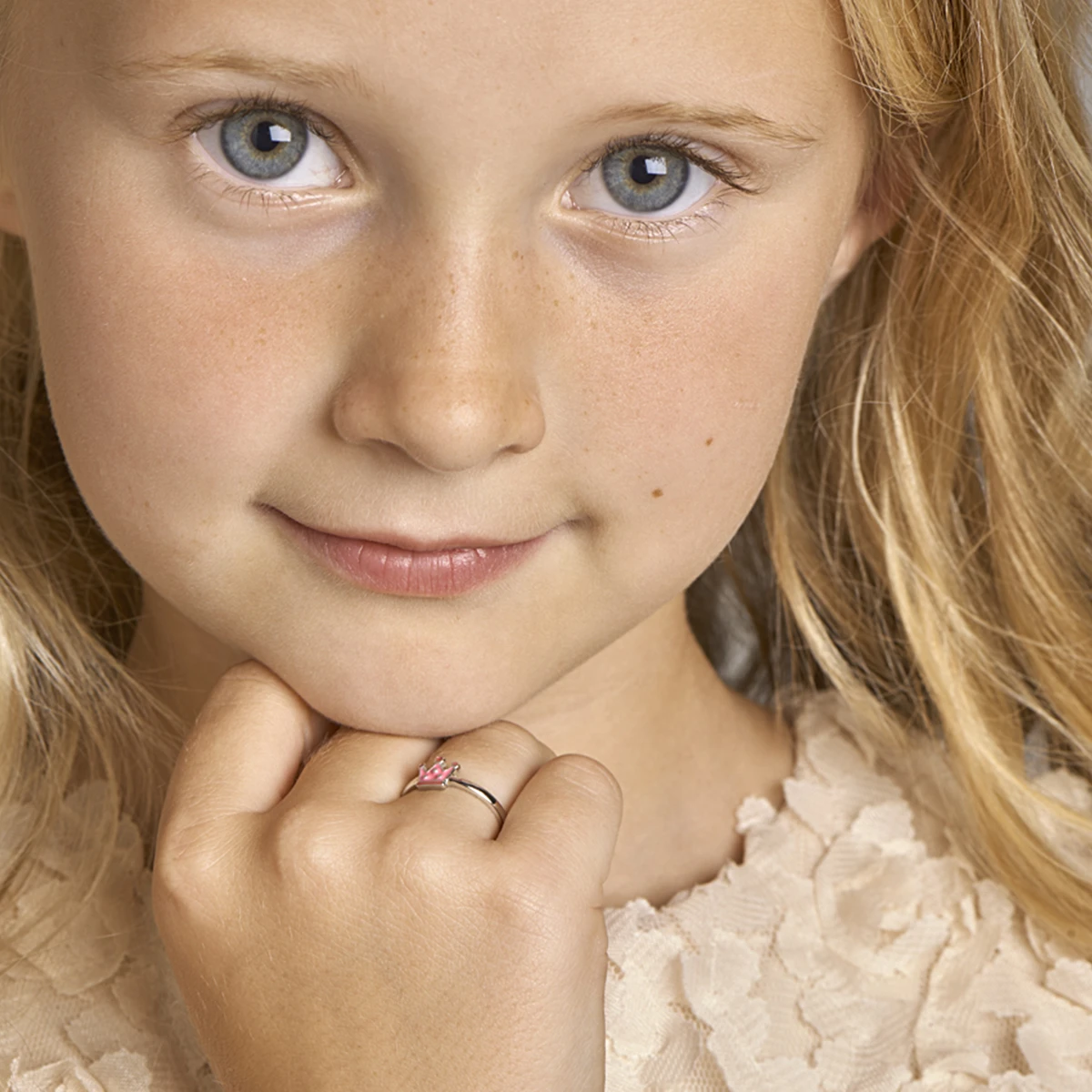 ring kroon zilver gerhodineerd