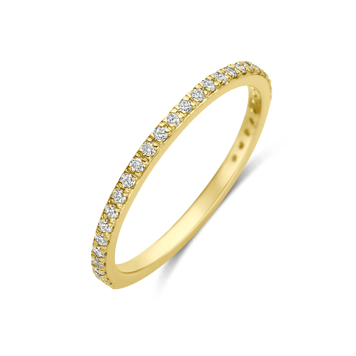 ring lab grown diamant 0.25ct f vs 14K geelgoud