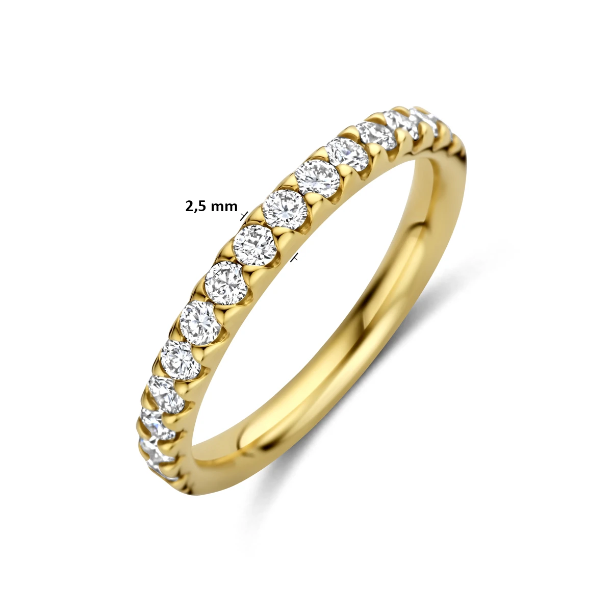 ring lab grown diamant 0.50ct f vs 14K geelgoud