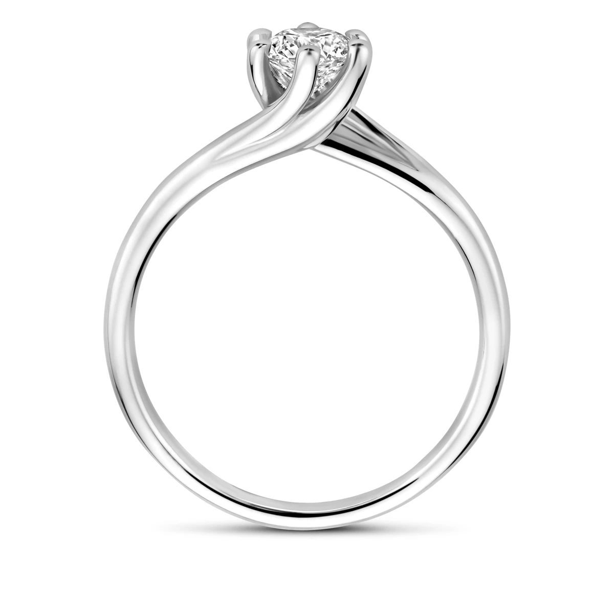 ring lab grown diamant 0.50ct g vs 14K witgoud