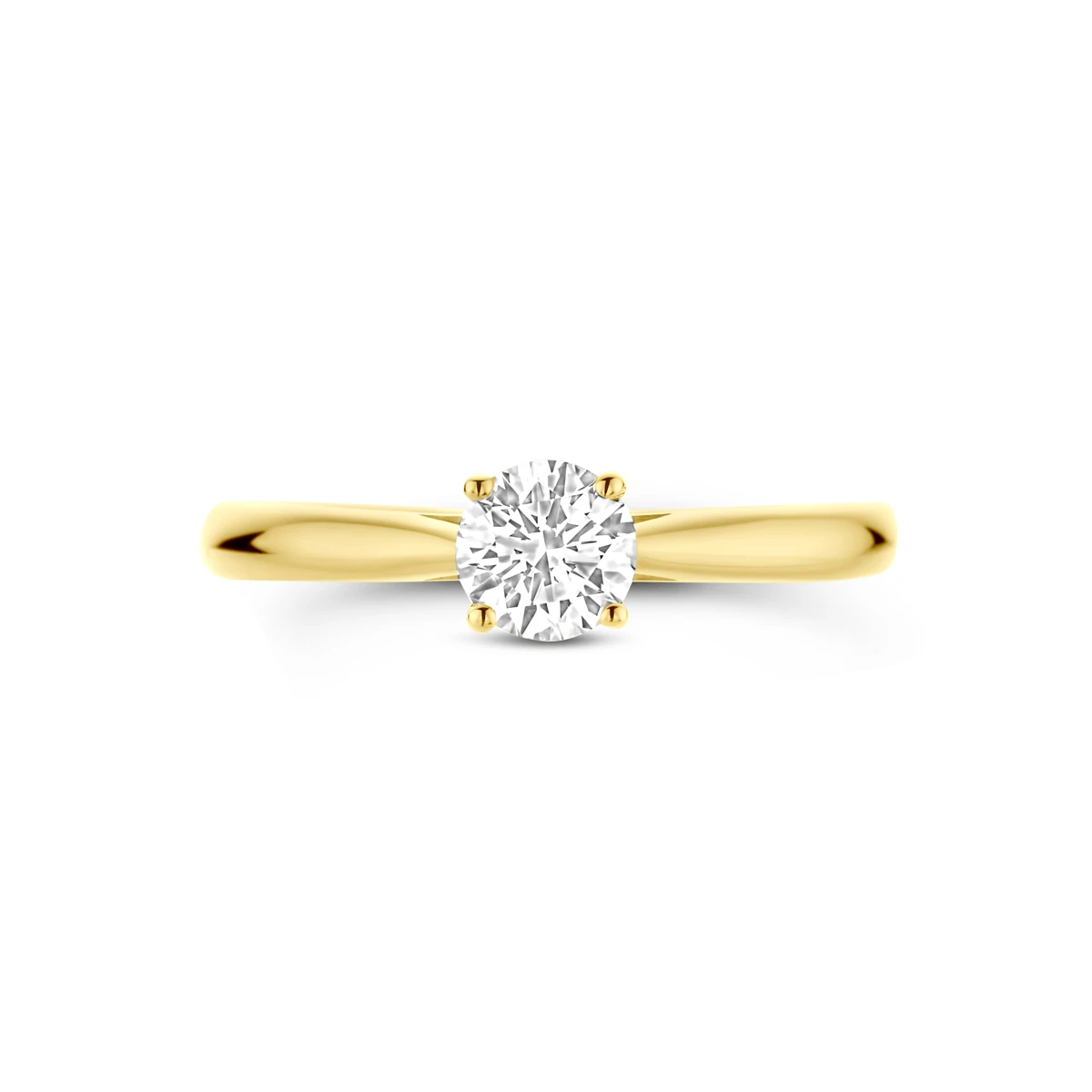 ring lab grown diamant 0.50ct h si 14K geelgoud