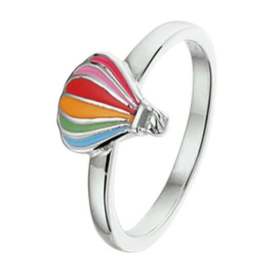ring luchtballon zilver gerhodineerd