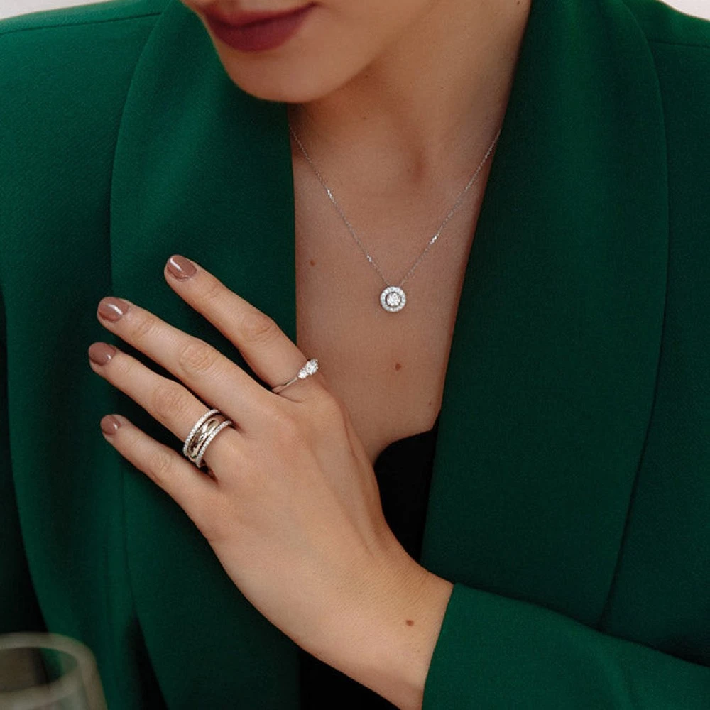 Ring Millie 0,20 crt. witgoud Maat 51