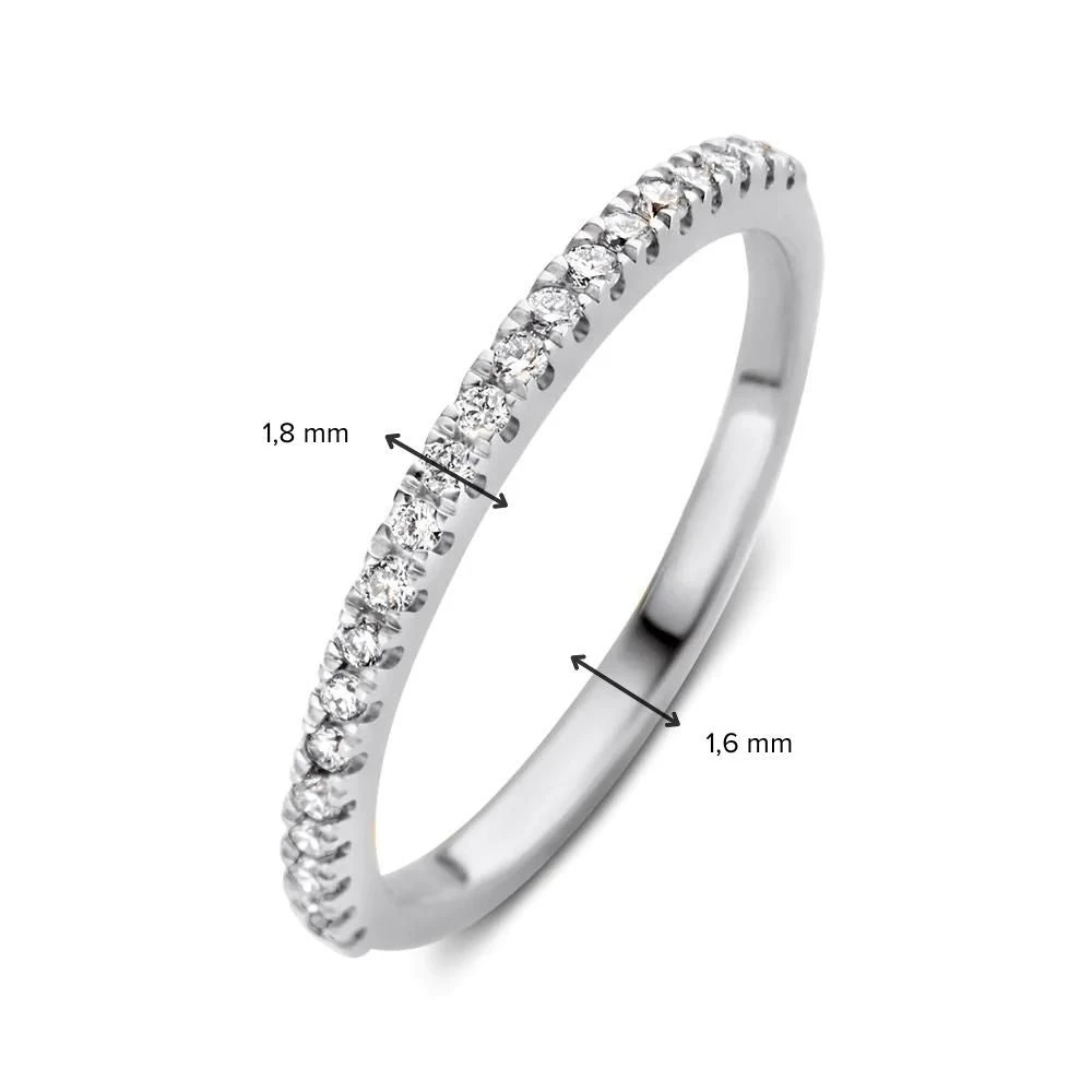 Ring Millie 0,20 crt. witgoud Maat 51