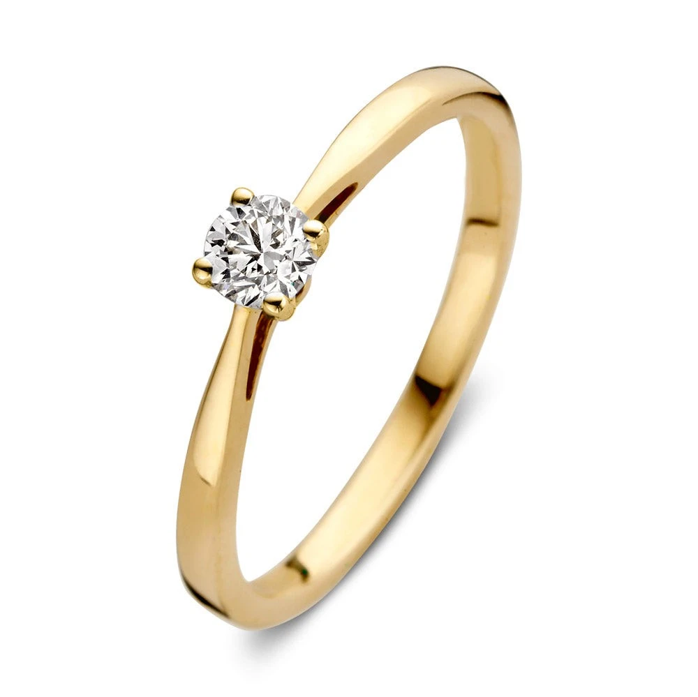 Ring Olivia 0,20 crt. geelgoud Maat 49