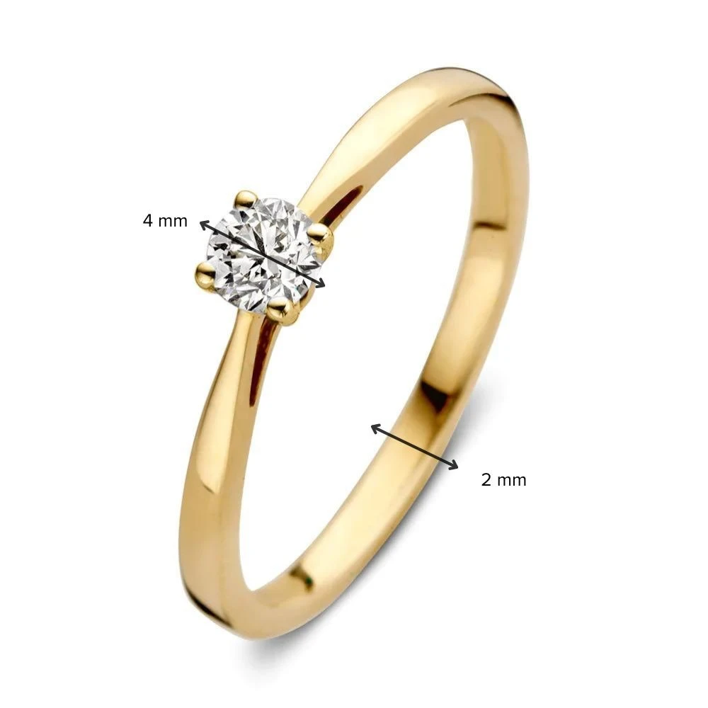 Ring Olivia 0,20 crt. geelgoud Maat 49