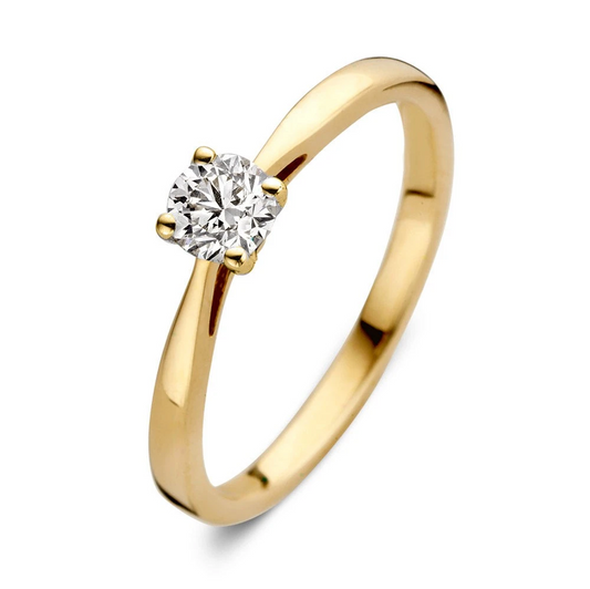 Ring Olivia 0,30 crt. geelgoud Maat 49