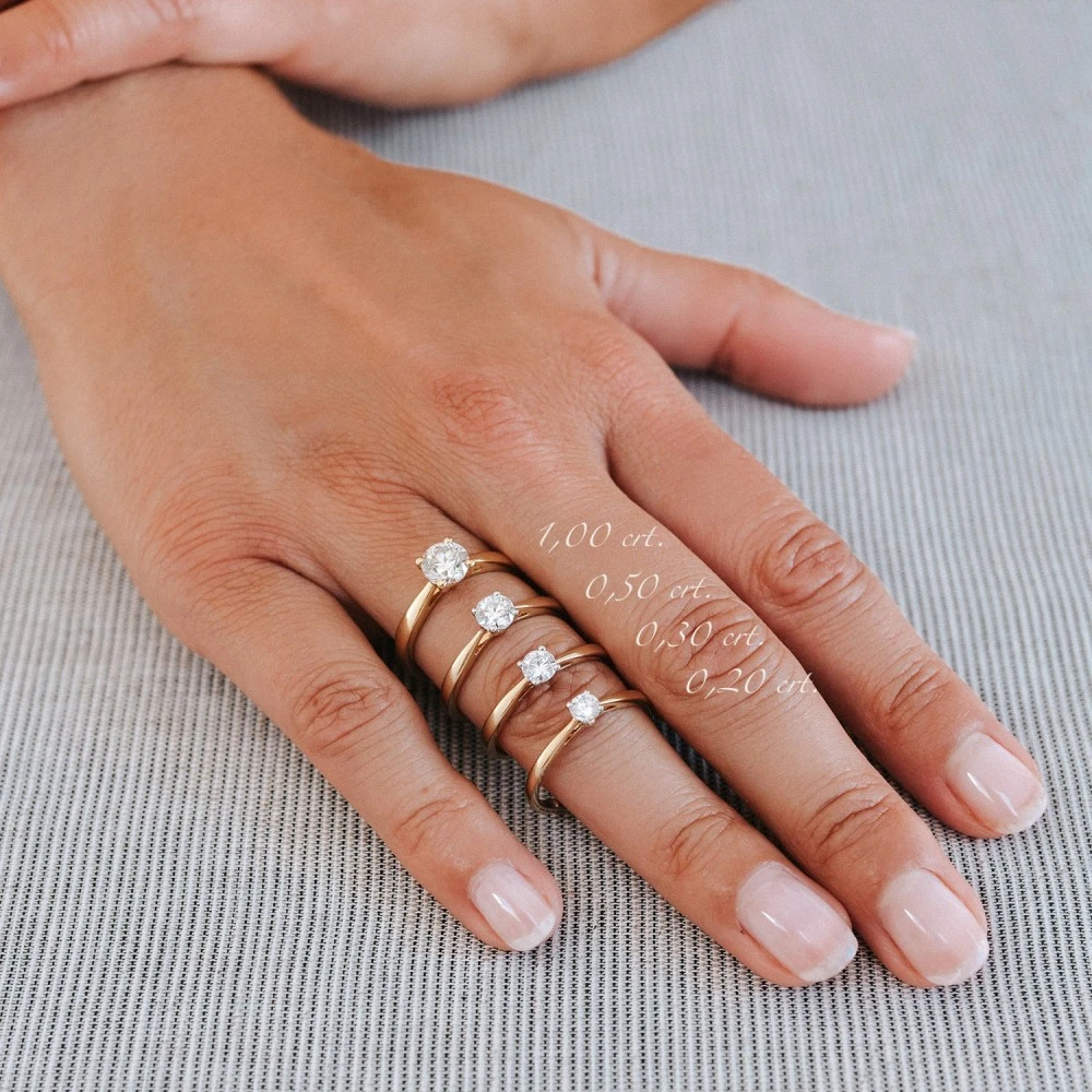 Ring Olivia 0,30 crt. geelgoud Maat 49