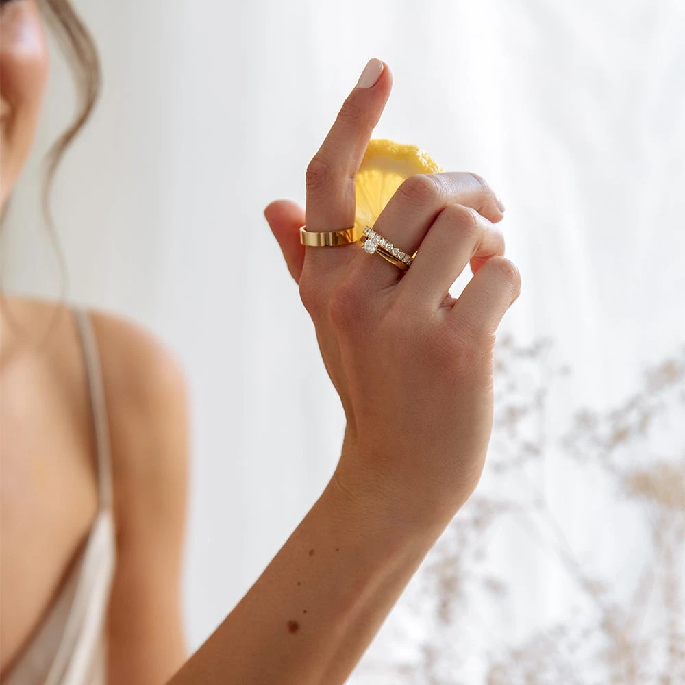 Ring Olivia 0,50 crt. geelgoud Maat 49