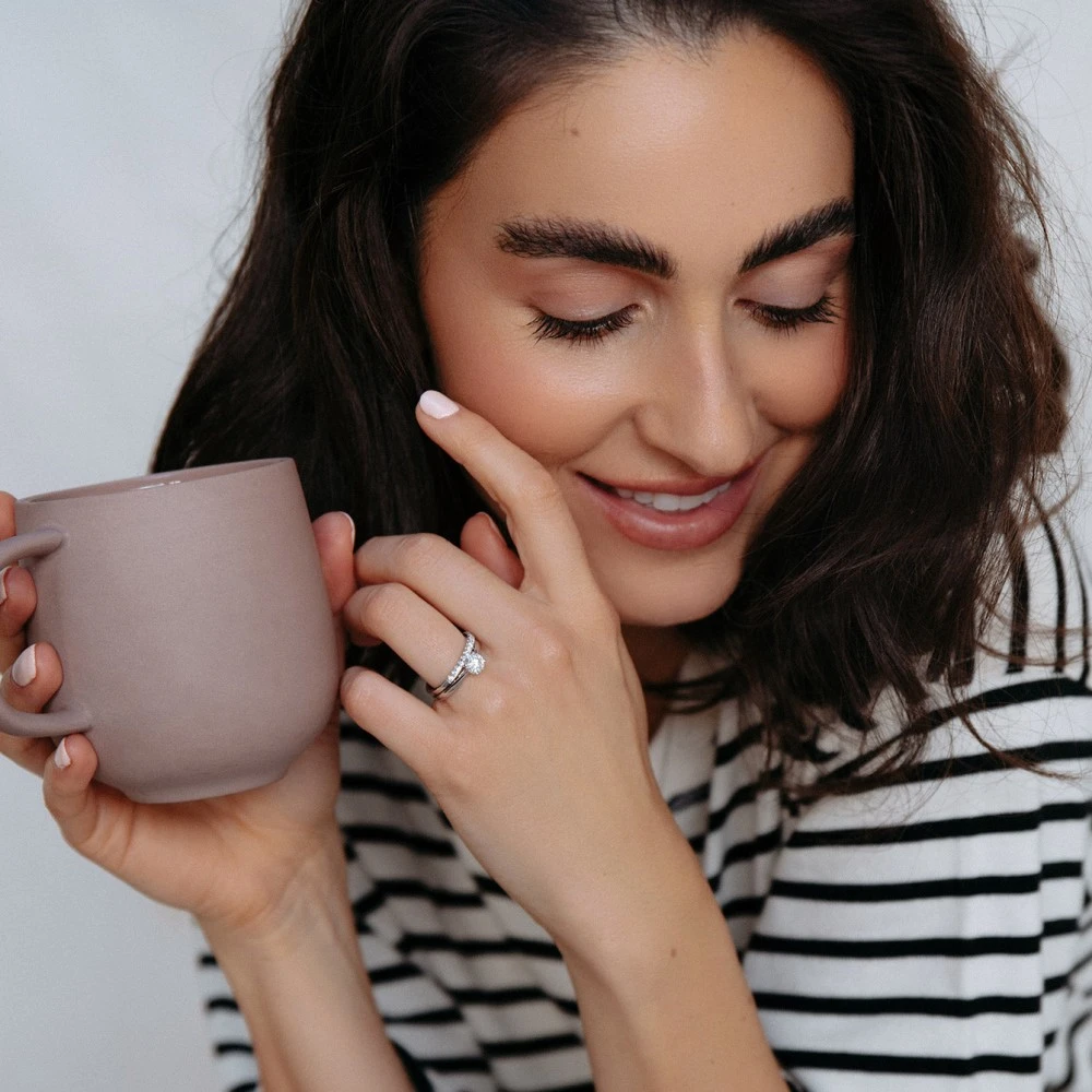 Ring Olivia 0,75 crt. geelgoud Maat 49