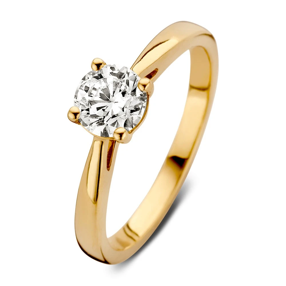 Ring Olivia 0,75 crt. geelgoud Maat 49