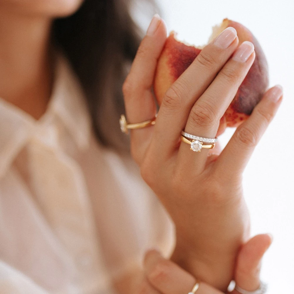 Ring Olivia 1,00 crt. geelgoud Maat 49