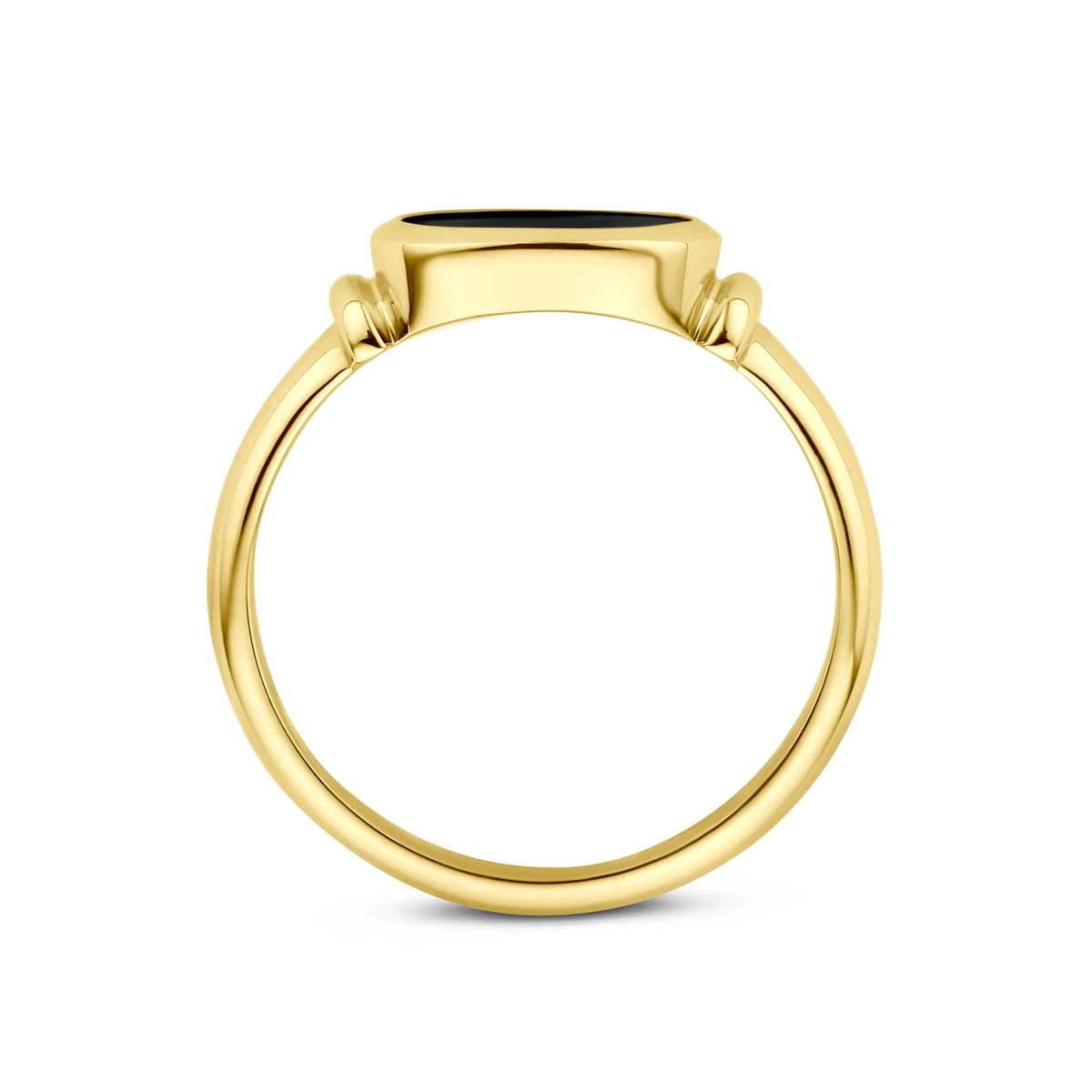 ring onyx massief 14K geelgoud