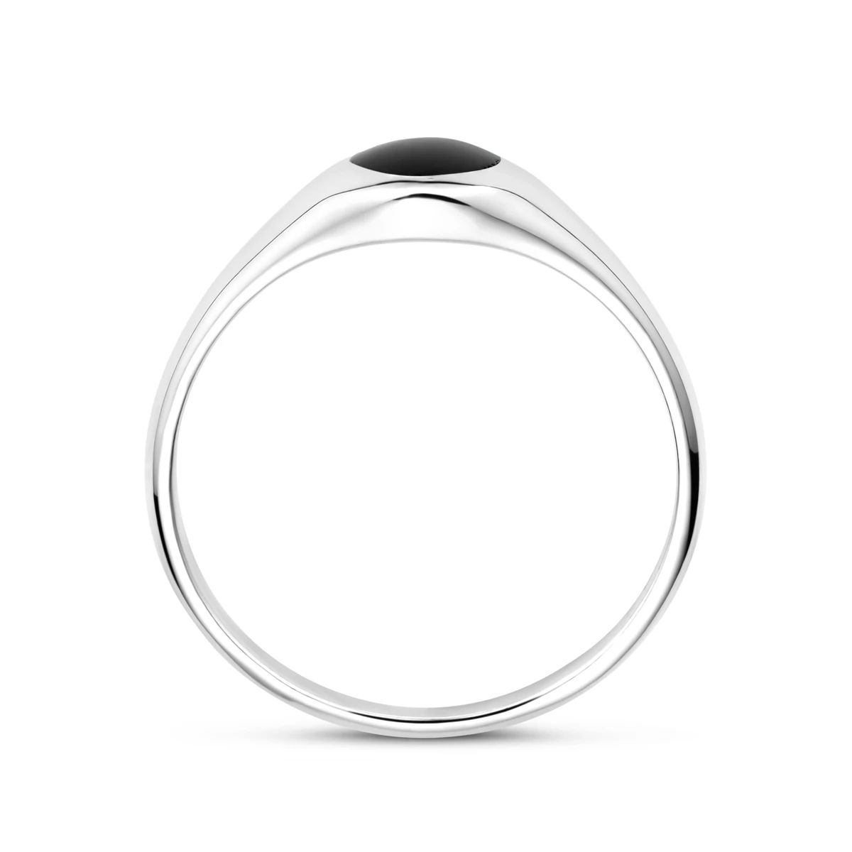 ring onyx zilver gerhodineerd