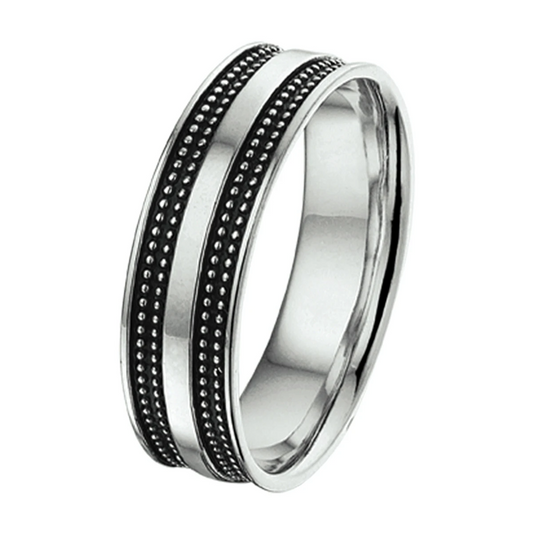 ring oxi zilver geoxideerd